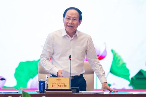 Phó Thủ tướng Chính phủ Lê Tiến Châu phát biểu. Ảnh: Phạm Thắng.