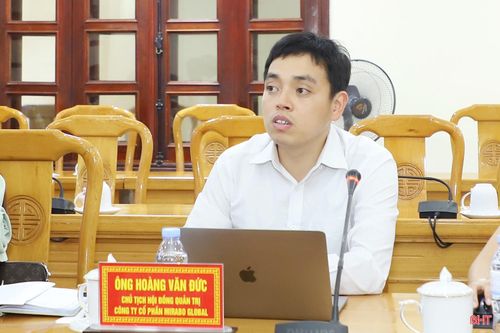 Ông Hoàng Văn Đức - Chủ tịch HĐQT Công ty Cổ phần Mirabo Global thông tin lĩnh vực hoạt động trọng tâm của doanh nghiệp.