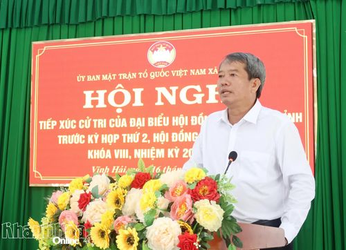 Ông Trần Minh Thái thông tin đến cử tri dự kiến chương trình Kỳ họp thứ 2, HĐND tỉnh khóa VIII. 