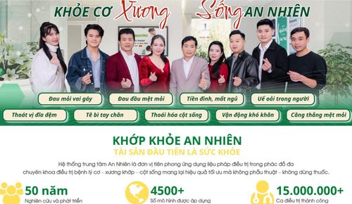 Hình ảnh quảng bá trên trang website của Công ty TNHH Khớp Khỏe An Nhiên.