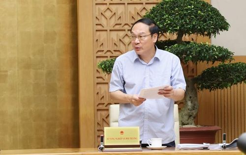 Thứ trưởng Bộ NN&amp;MT Lê Công Thành báo cáo - Ảnh: VGP/Gia Huy