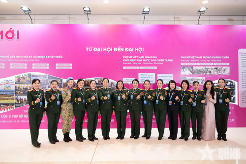 Đoàn đại biểu Phụ nữ Quân đội tham dự Đại hội đại biểu Phụ nữ toàn quốc lần thứ XIV, mang theo tiếng nói, tâm tư, nguyện vọng của phụ nữ toàn quân và quyết tâm đóng góp tích cực vào sự phát triển của công tác Hội, phong trào phụ nữ trong nhiệm kỳ mới.