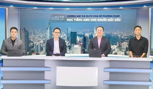 Các gương mặt 9.0 IELTS ở DOL English chia sẻ về phương pháp tư duy Linearthinking tại chương trình tư vấn trực tuyến chiều 16-6 . Ảnh: VINH SAN.
