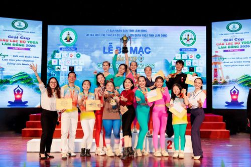 CLB Yoga Phan Thiết giành giải Nhất toàn đoàn tại Giải Cúp các CLB Yoga tỉnh Lâm Đồng lần thứ I năm 2026