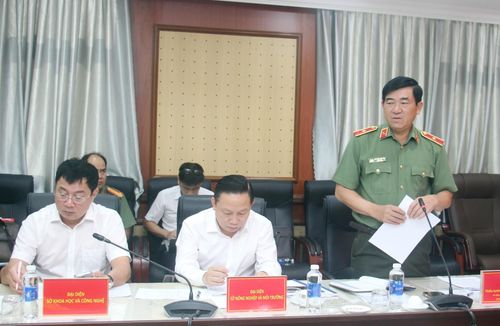 Giám đốc Công an tỉnh An Giang, Thiếu tướng Nguyễn Văn Hận phát biểu