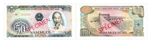 Tiền giấy 50 đồng, 1985 ( màu xanh hồng)