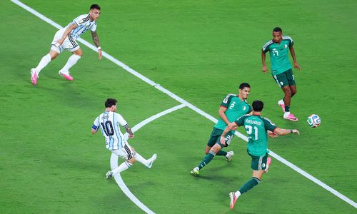 Đây là bàn thắng thứ 14 của Messi tại các kỳ World Cup. (Ảnh: Reuters)
