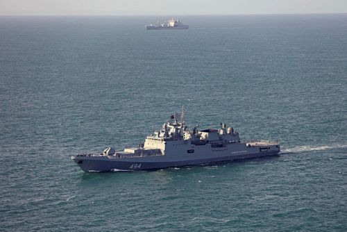 Khinh hạm Admiral Grigorovich của Nga. 