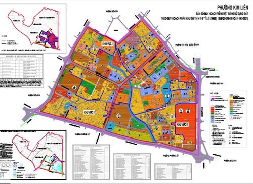Bản đồ mô hình phân chia khu vực quản lý trên địa bàn phường Kim Liên. Ảnh: PV