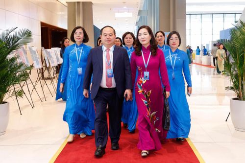 Đoàn đại biểu tỉnh Quảng Ninh dự Đại hội đại biểu Phụ nữ toàn quốc lần thứ XIV, nhiệm kỳ 2026- 2031. Ảnh: Quang Vinh