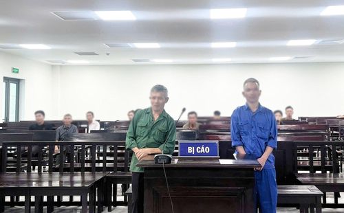 Các bị cáo tại phiên xử.