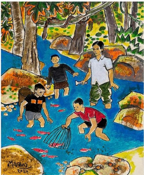 Tác phẩm của họa sĩ Lê Anh Vân.