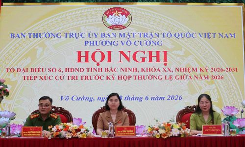  Đại biểu HĐND tỉnh Tổ số 6 tiếp xúc cử tri phường Võ Cường 
