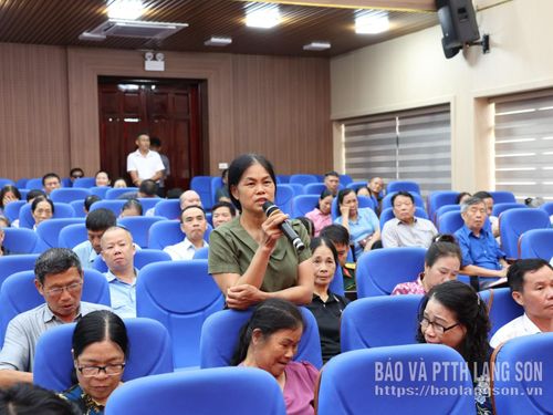 Cử tri nêu ý kiến tại hội nghị