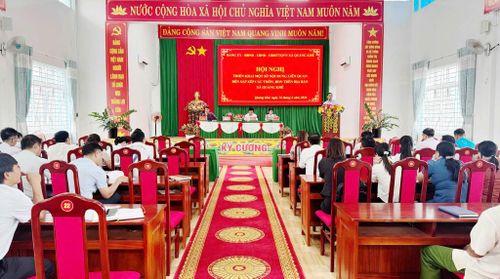 Tại Hội nghị triển khai một số nội dung liên quan sắp xếp thôn, bon, đa số cán bộ cơ sở xã Quảng Khê đồng thuận, thống nhất cao với chủ trương này