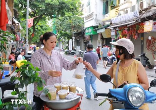 Rượu nếp - thức quà không thể thiếu trong ngày tết Đoan Ngọ. (Ảnh: Khánh Hòa/TTXVN)