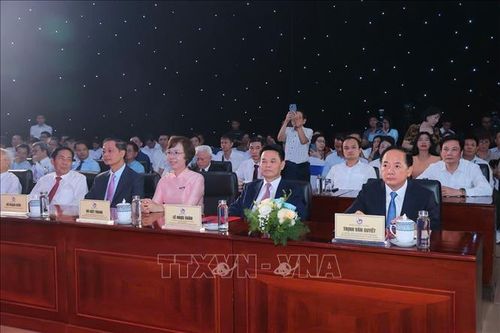 Các đại biểu dự khai mạc Hội báo toàn quốc 2026. Ảnh: Minh Quyết/TTXVN.