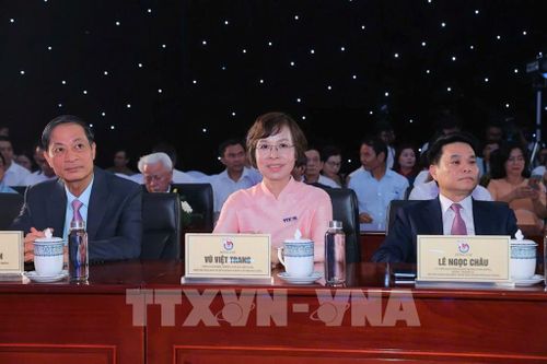 Đồng chí Vũ Việt Trang, Ủy viên Ban Thường vụ Đảng ủy các cơ quan Đảng Trung ương, Phó Trưởng Ban Tuyên giáo và Dân vận Trung ương, Bí thư Đảng ủy, Tổng Giám đốc Thông tấn xã Việt Nam dự khai mạc Hội báo toàn quốc 2026. Ảnh: Minh Quyết - TTXVN