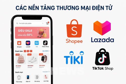Các nền tảng thương mại điện tử hiện có tại Việt Nam. Ảnh: Văn Xuyên/BNEWS/TTXVN