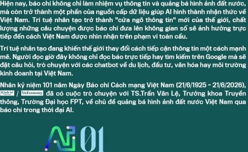 Thưa ông, báo chí cần đảm nhiệm vai trò như thế nào trong việc xây dựng, định vị và lan tỏa hình ảnh Việt Nam trên trường quốc tế? 