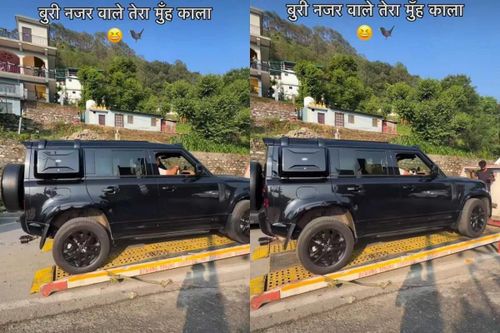 Chiếc Land Rover Defender 110 gặp sự cố.