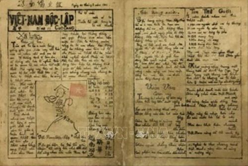 Tháng 1/1941, lãnh tụ Nguyễn Ái Quốc trở về Tổ quốc và sáng lập Báo Việt Nam Độc lập (số đầu tiên được đánh số 101, ra ngày 1/8/1941) nhằm kêu gọi Nhân dân đoàn kết cùng nhau cứu nước. Ảnh: Tư liệu TTXVN