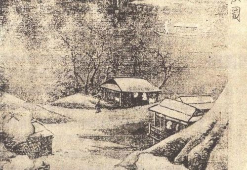  “Tuyết khê đồ” - Vương Duy, thời Đường. Ảnh: zhlzw 