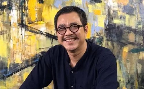 Họa sĩ Phạm An Hải. (Ảnh: MẠNH TRƯỜNG)