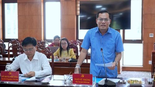 Phó Chủ tịch Ủy ban nhân dân tỉnh Cà Mau Ngô Vũ Thăng tham gia ý kiến tại cuộc họp về dư địa tăng trưởng trong lĩnh vực du lịch, dịch vụ.