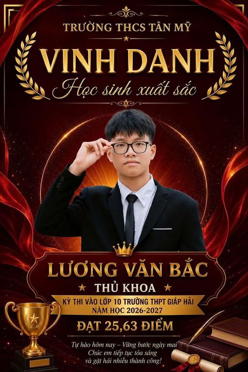 Lương Văn Bắc - học sinh lớp 9A5, Trường THCS Tân Mỹ.