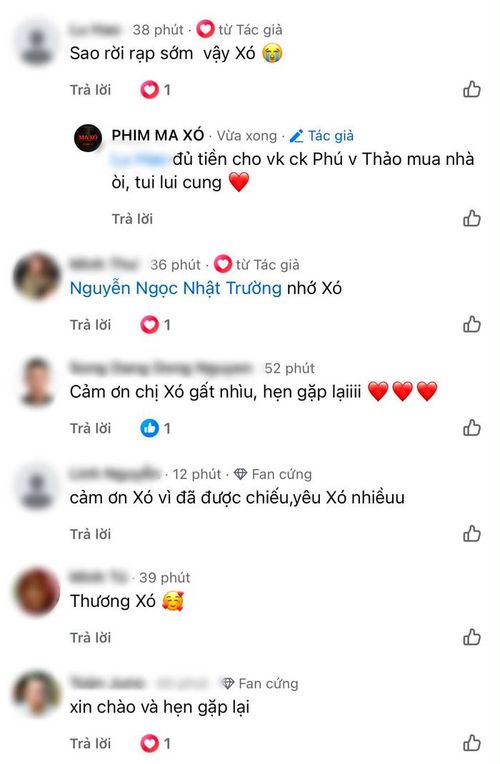 Phản ứng khán giả khi phim Ma Xó thông báo rời rạp (Ảnh: Chụp màn hình).