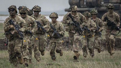 Cuộc tập trận quân sự của NATO tại Romania. Ảnh: AP