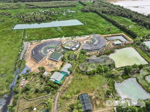 Trại Bảo tồn và Phát triển sinh vật, Vườn Quốc gia Tràm Chim nhìn từ trên cao 