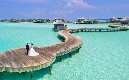 Dù là nghi lễ trên bãi biển hay lễ kỷ niệm hoành tráng của cặp đôi, các khu nghỉ dưỡng trên đảo từng đoạt giải thưởng của Soneva ở Maldives đều là địa điểm lý tưởng cho đám cưới hoặc tuần trăng mật trong mơ. Ảnh: maldives.net.mv