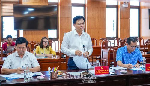 Giám đốc Sở Nông nghiệp và Môi trường Tô Hoài Phương trình bày kết quả tăng trưởng khu vực I, lĩnh vực nông, lâm nghiệp và thuỷ sản.