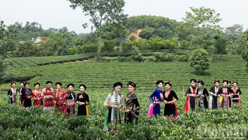 Thời trang áo dài với chất liệu và cảm hứng văn hóa các dân tộc địa phương như: Tày, Nùng, Sán Dìu, Hoa, Cao Lan, Mường, Dao...
