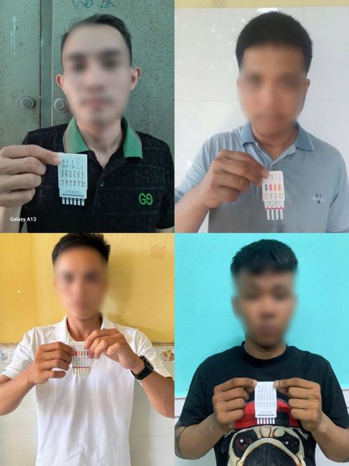 4 đối tượng sử dụng trái phép chất ma túy.