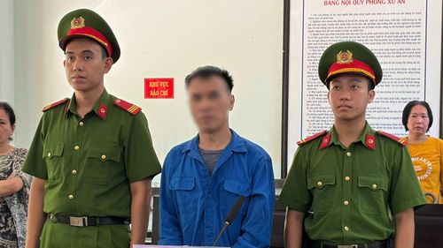 Bị cáo Thành tại phiên tòa.