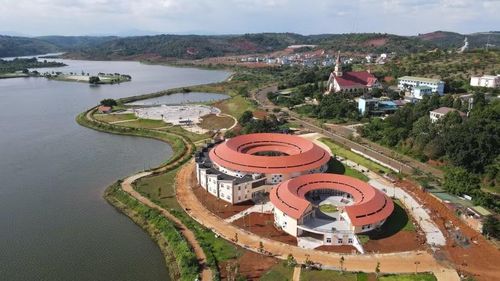 Dự án khu liên hợp bảo tàng, thư viện và công viên Đắk Nông được kỳ vọng trở thành một điểm nhấn kiến trúc của đô thị Gia Nghĩa. (Ảnh: Hưng Thịnh/TTXVN)
