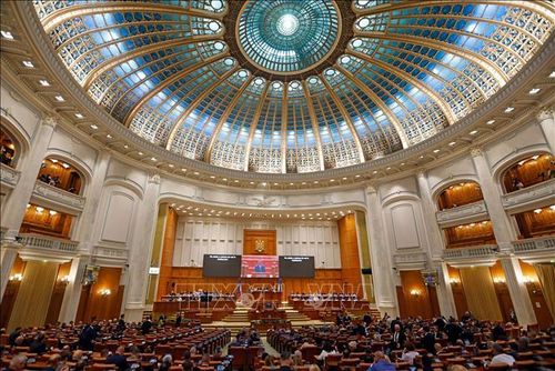 Quang cảnh phiên họp Quốc hội Romania tại Bucharest, ngày 22/6/2026. Ảnh: THX/TTXVN