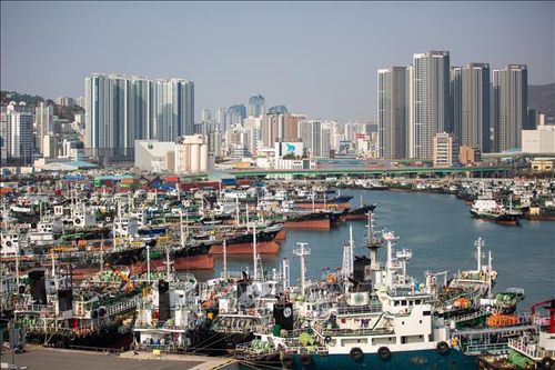 Quang cảnh cảng Busan, Hàn Quốc. Ảnh minh họa: THX/TTXVN