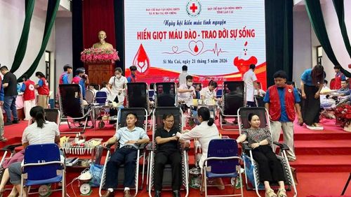 Hoạt động hiến máu thường xuyên được tổ chức.