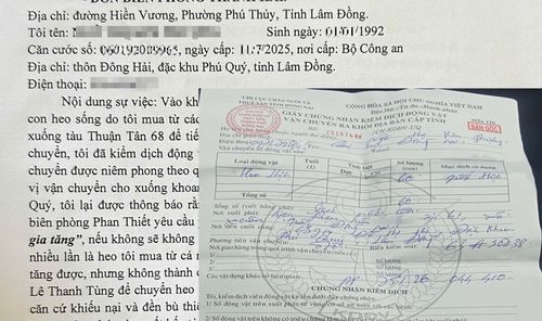 Đơn kiến nghị của bà P và giấy chứng nhận kiểm dịch động vật vận chuyển ra khỏi địa bàn Đồng Nai, bà P cung cấp cho tổ liên ngành