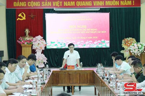 Hội nghị triển khai phương án sắp xếp, sáp nhập các bản trên địa bàn xã Mường Bang.