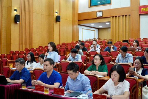Đại biểu phát biểu ý kiến thảo luận tại hội nghị. Ảnh: Tùng Lâm