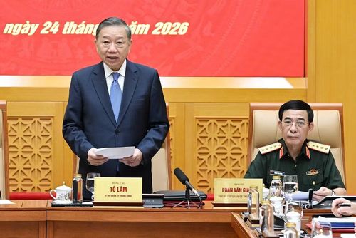 Tổng Bí thư, Chủ tịch nước Tô Lâm phát biểu chỉ đạo hội nghị. (Ảnh: ĐĂNG KHOA)