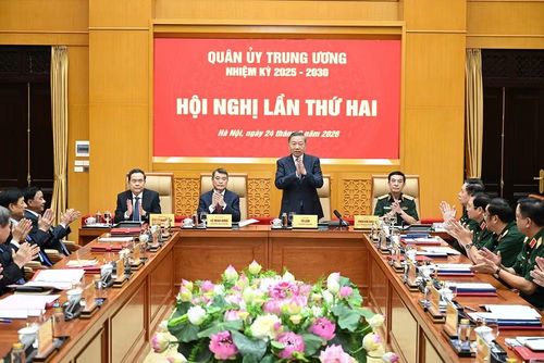 Quang cảnh Hội nghị Quân ủy Trung ương lần thứ hai, nhiệm kỳ 2025-2030. (Ảnh: ĐĂNG KHOA)