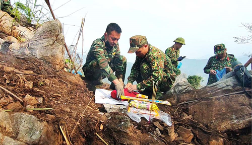 Đội tìm kiếm, quy tập hài cốt liệt sĩ, Bộ CHQS tỉnh Tuyên Quang thực hiện các bước quy tập sau khi tìm thấy hài cốt liệt sĩ.