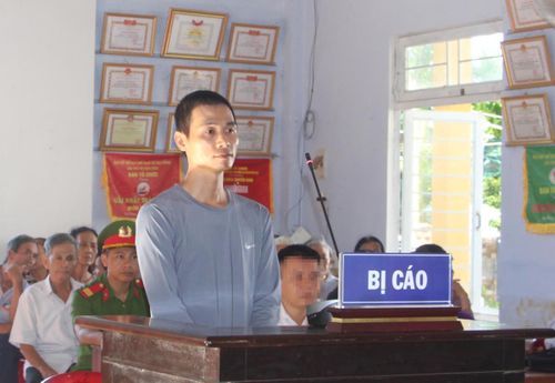 Bị cáo Thiện tại phiên tòa.