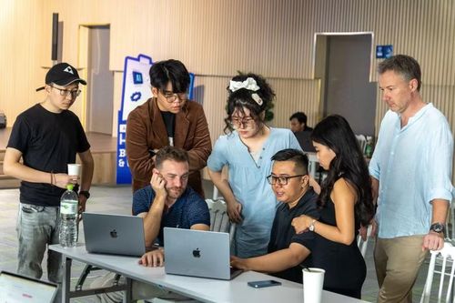 Sinh viên Trường Đại học Khoa học Tự nhiên (Đại học Quốc gia TPHCM) tại cuộc thi AI Hackathon.